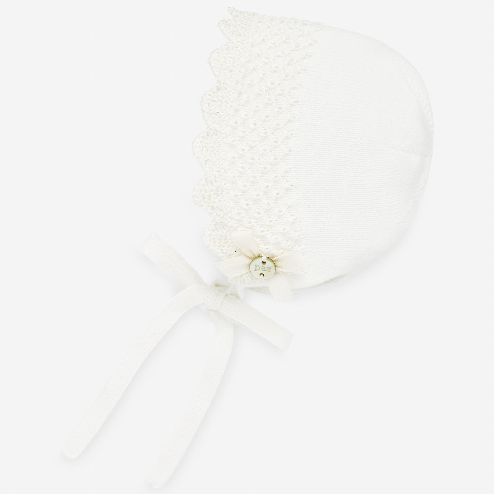 Cream Knitted Baby Bonnet – Indus Violet